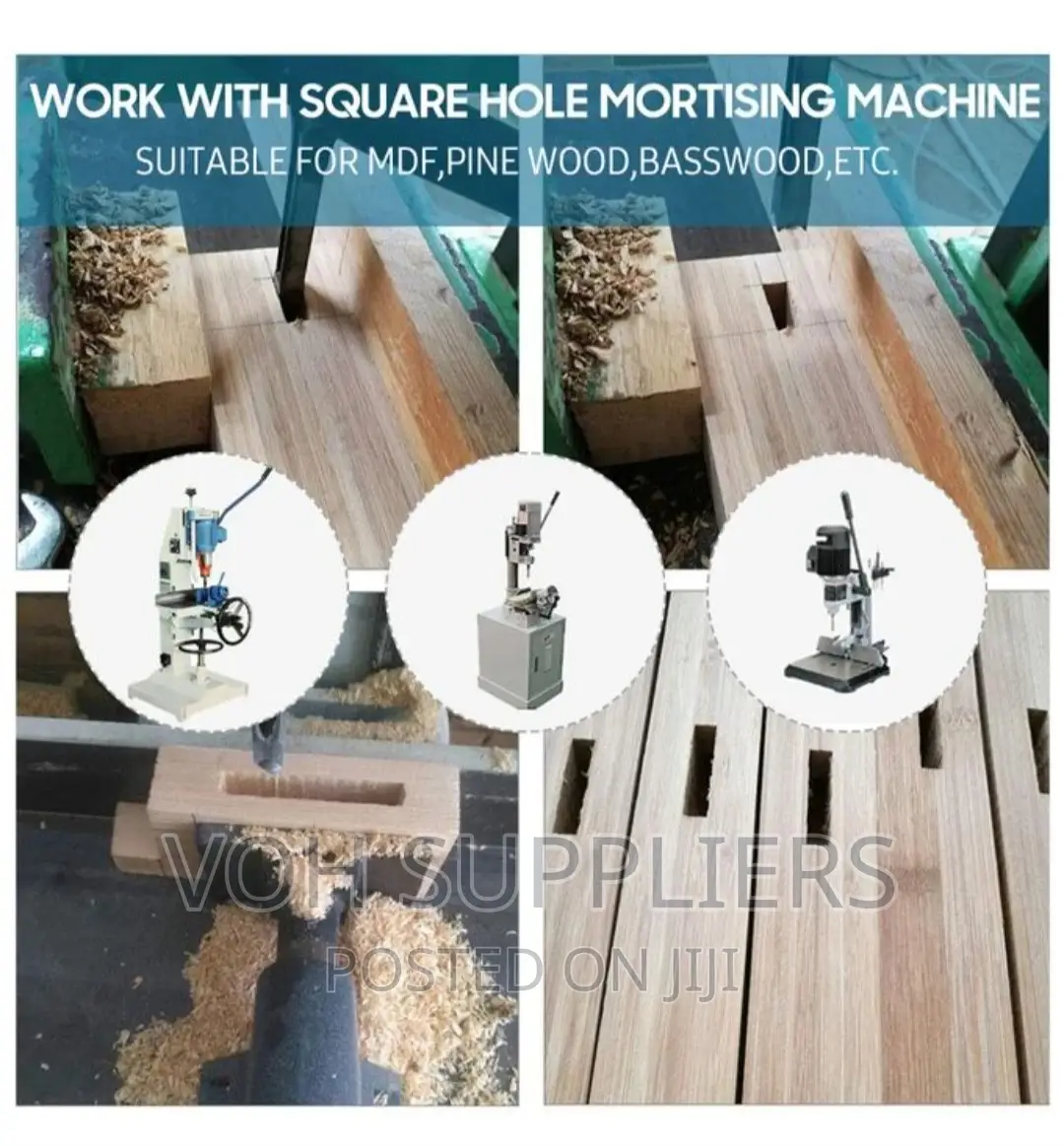4pcs Square Hole Drill Bit Woodworking Hole Mortising