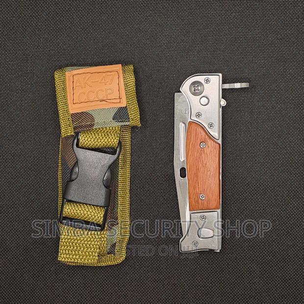 Foldable Pocket Knife Ak-47s CCCP Automatic Pen Pouch Steel - thumbnail 5