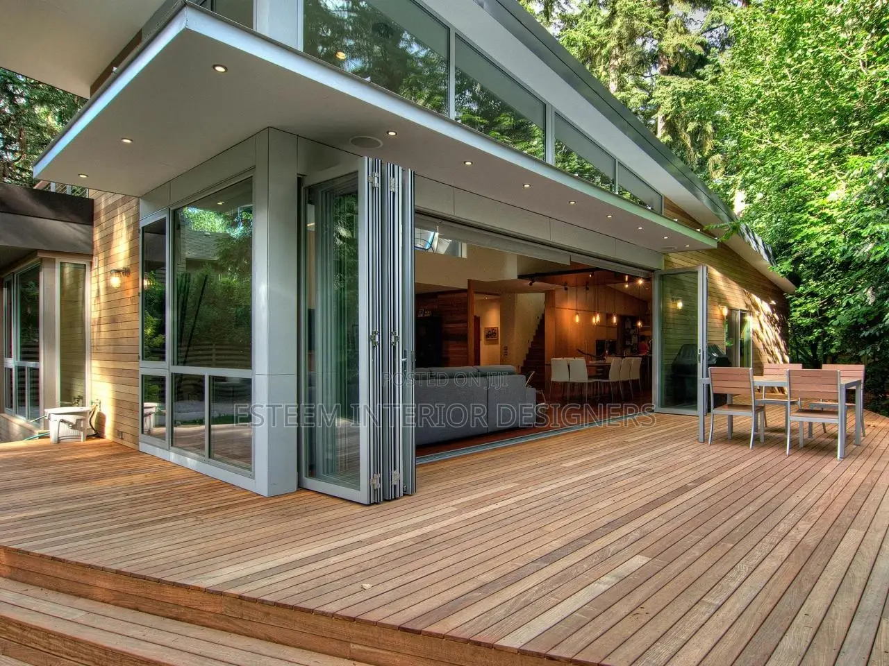 Folding Glass Wall for Both Interior Partition Exterior