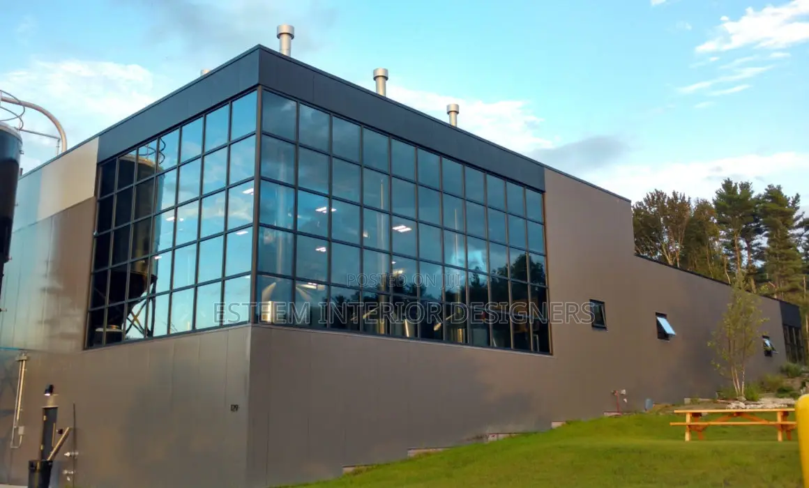 Curtain Wall Installation With Glass Aluminum