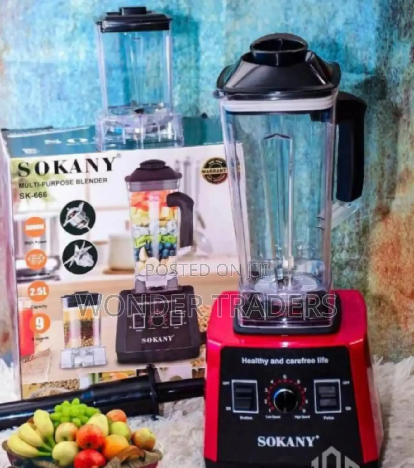 Sokany 5000watt 2 in 1 Commercial Blender With Grinder.