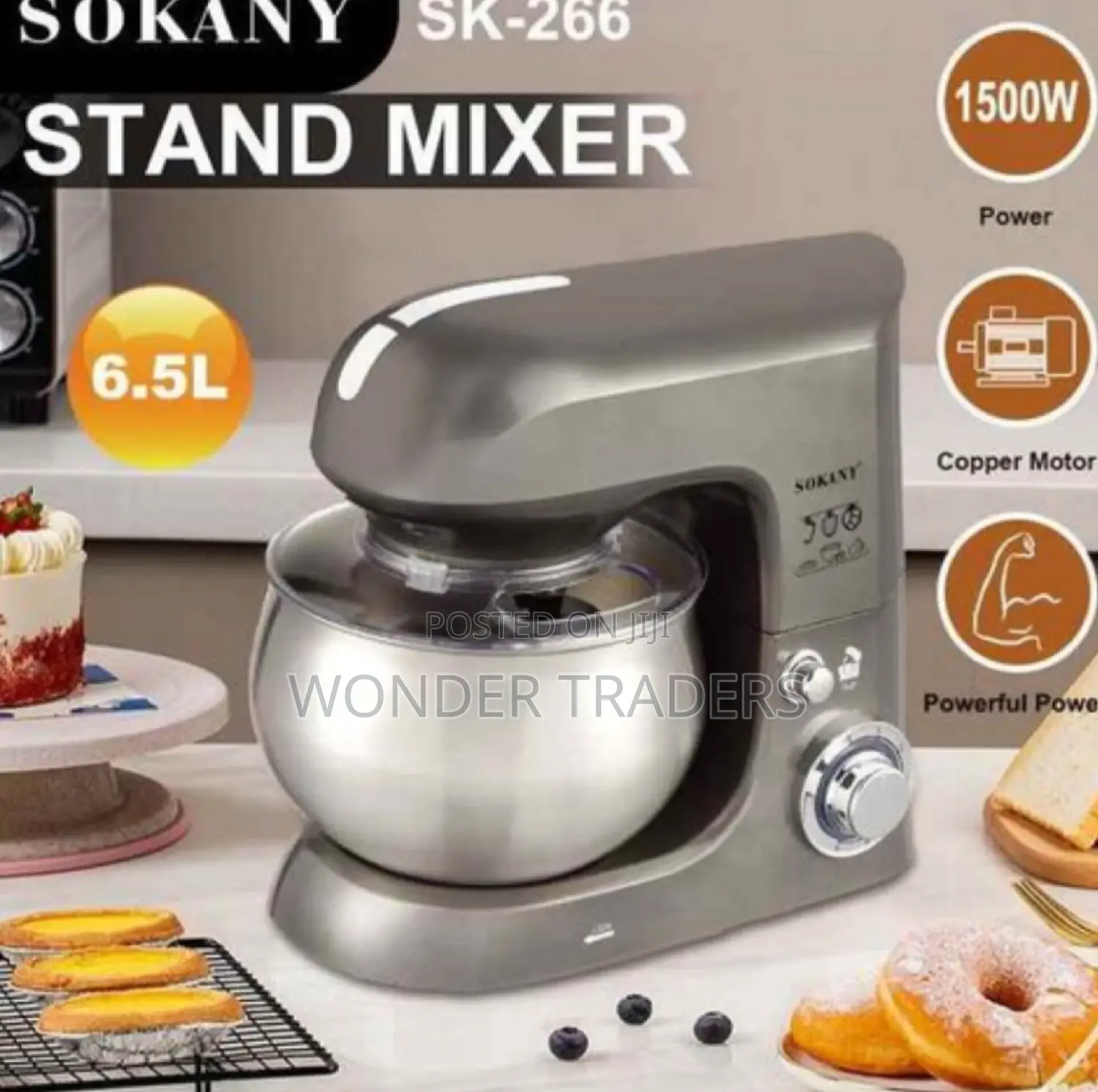 Sokany 6.5L Professional Stand Mixer