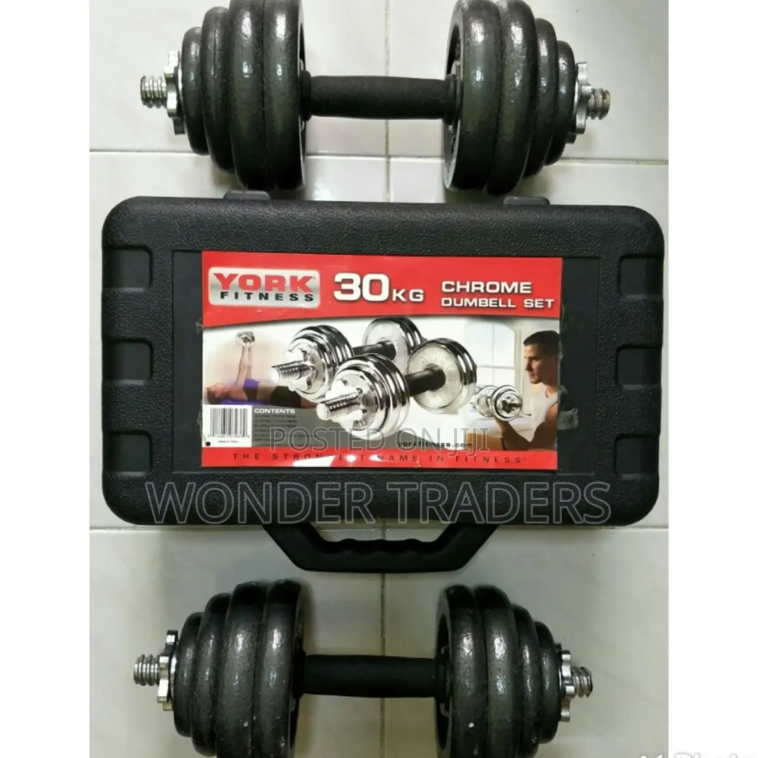 Adjustable 30kg York Dumbbell Set;