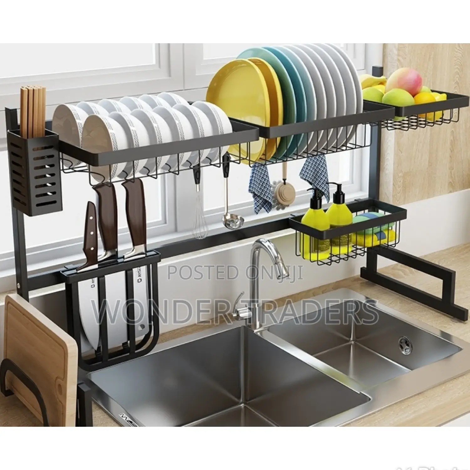 Over the Sink Dish Drying Kitchen Rack Organizer