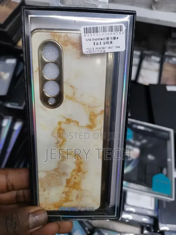 Marble Case With Screen Protector for Z Fold 3