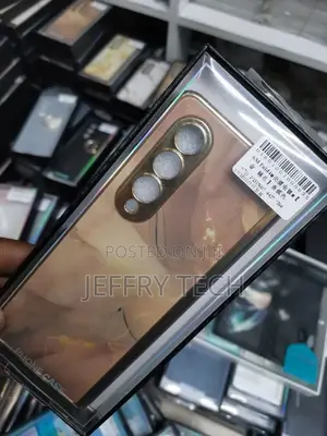 Marble Gold Design Case With Screen Protector for Z Fold4