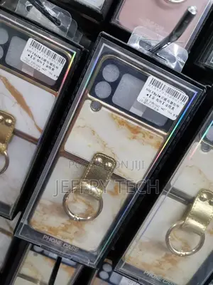 Marble With Ring Case for Samsung Galaxy Z Flip3 - White