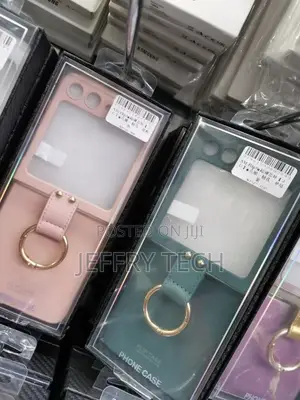 SAMSUNG Galaxy Z Flip5 Silicone Cover With Ring - Pink/Green