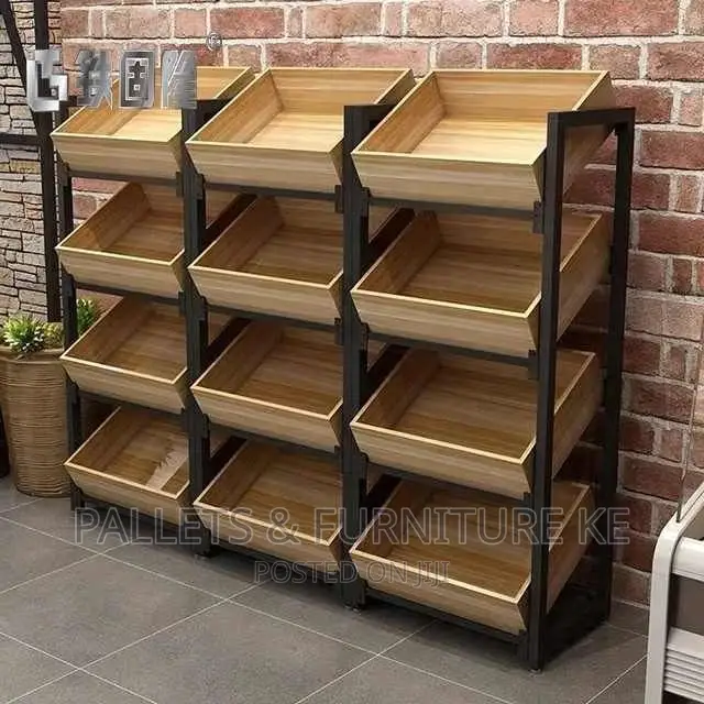 Metallic/Wood Rack