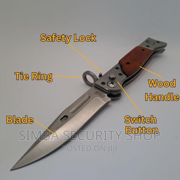 Switch Blade Ak-47s Camping Folding Tactical Knife CCCP - thumbnail 3