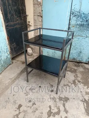 Microwave Stand Powder Coated With Marble Tops.