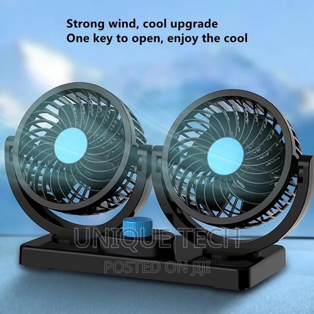 Car Air Fan - Double Headed Car Fan 12/24v