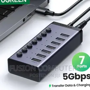 UGREEN 7-Port Powered USB 3.0 Hub UK Power Adaptor – CM481