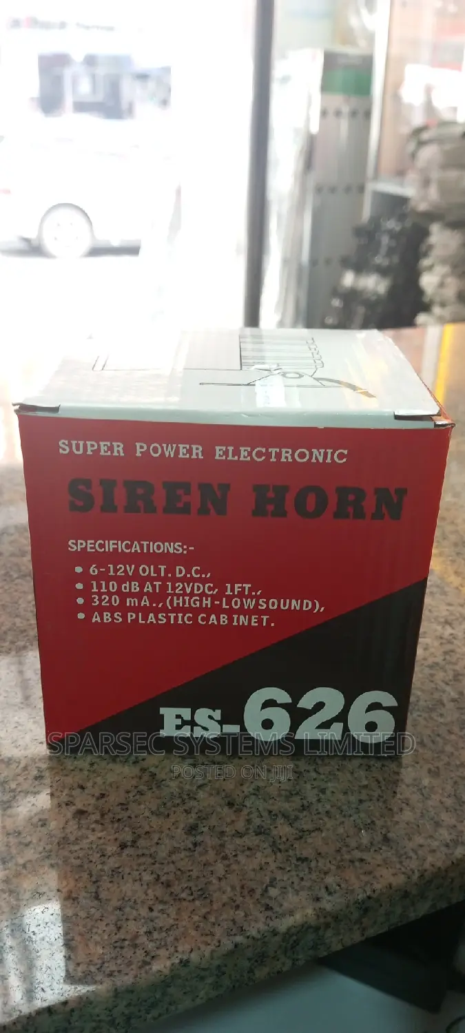 15 Watt Black Security Siren Horn
