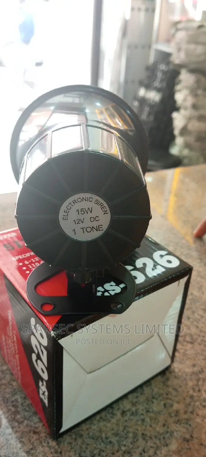 15 Watt Black Security Siren Horn