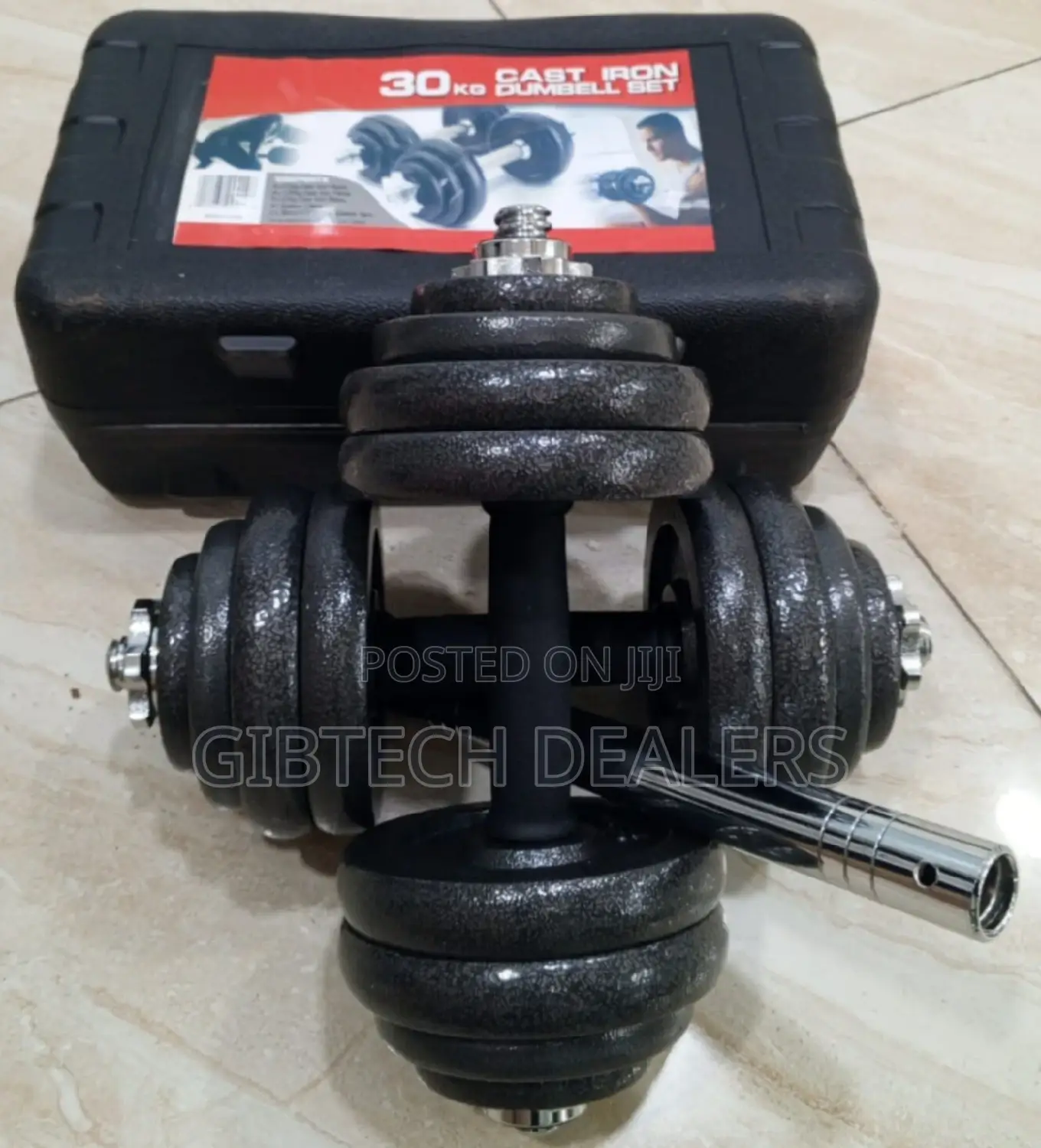 30kg Cast Iron Dumbells Set