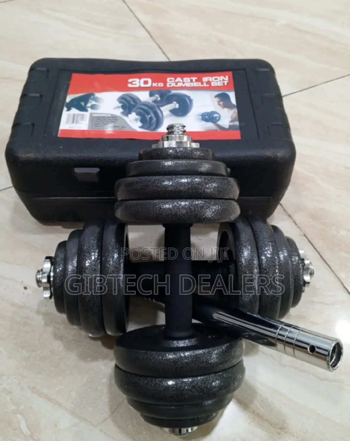 Quality 30kg Cast Iron Dumbbell Set