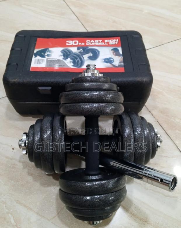 Quality 30kg Cast Iron Dumbbell Set