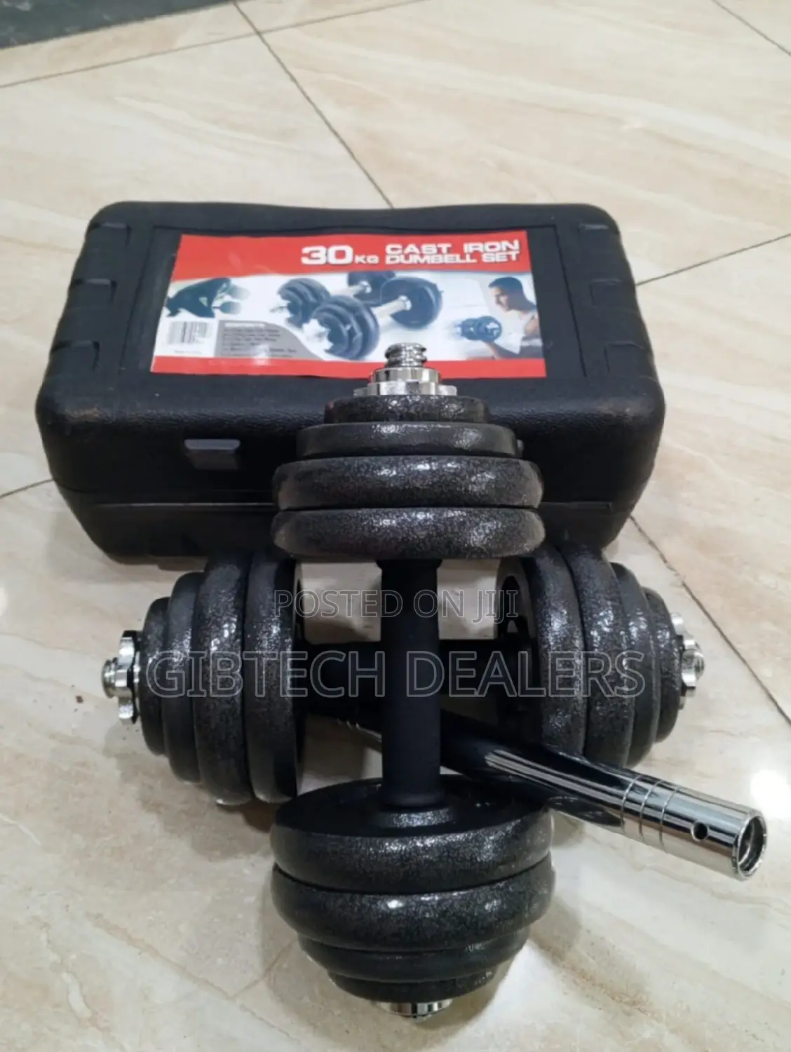Quality Cast Iron 30kg Dumbbells Set