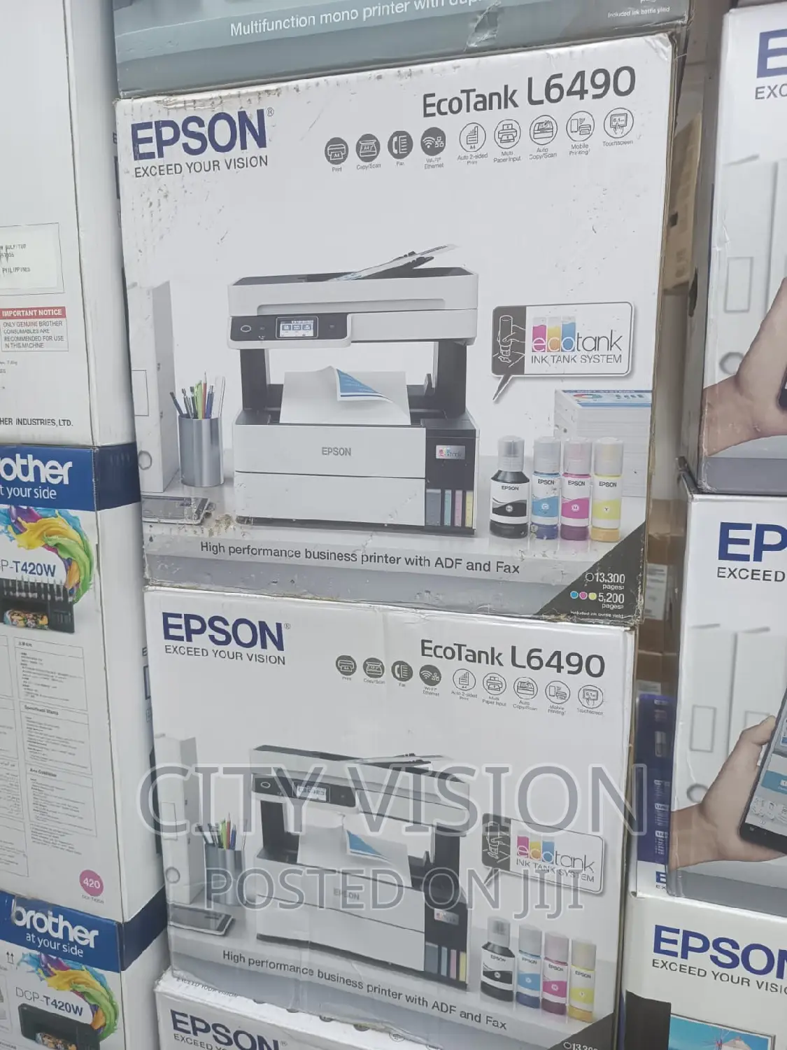 L6490 Epson Ink Tank Printer //Usb Interfac With Lcdtscreen