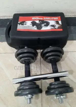Quality Cast Iron 20kg Dumbbells Set