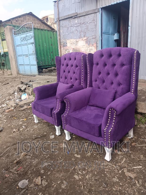 Pedicure Seats, Purple With Pillows. - main view