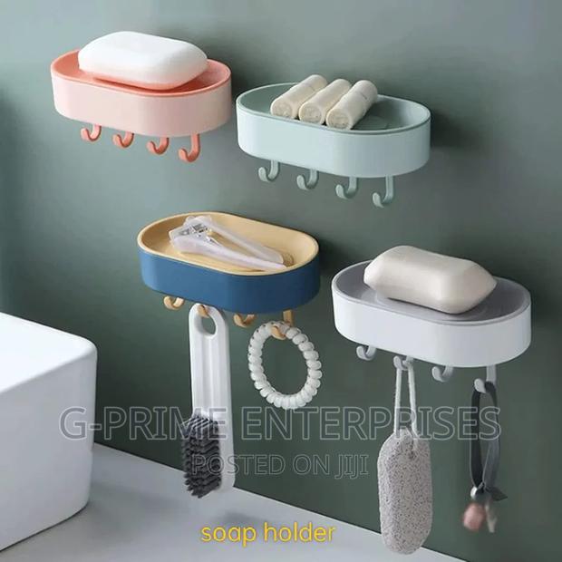Soap Dish Holder With Hooks - main view