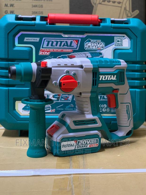 Rechargeable Total Rotary Hammer Drill 22 Mm 20 v + Bits - main view