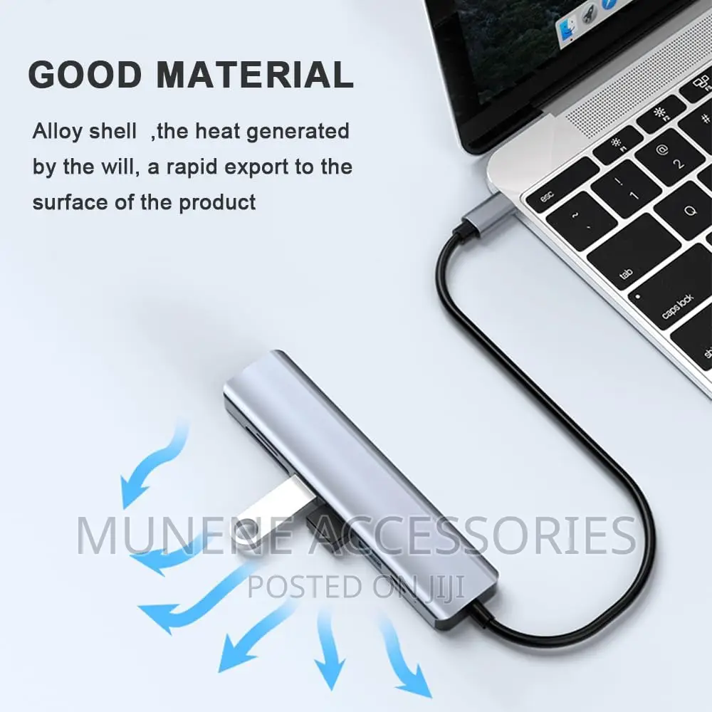 7in1 USB C Hub to HDMI Compatible Type C Adapter OTG