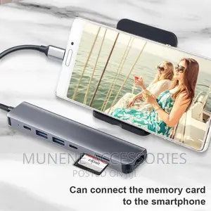 7in1 USB C Hub to HDMI Compatible Type C Adapter OTG