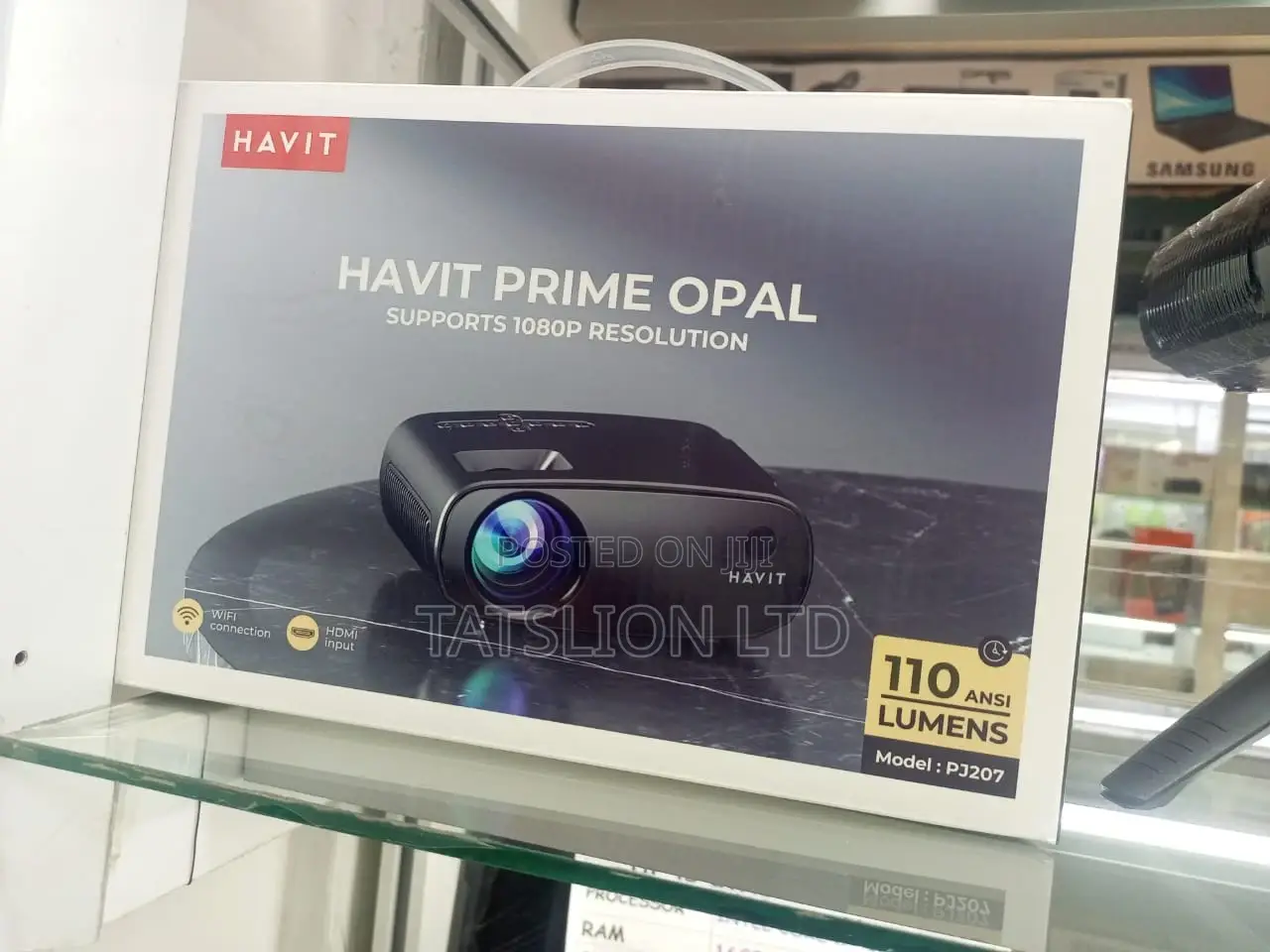 Havit PJ207 110 Lumens HD Wi-Fi Screen Mirroring Portable Pr