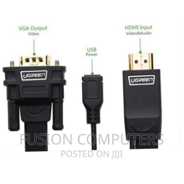 Ugreen MM101-30449 HDMI to VGA Cable (Black) - thumbnail 2