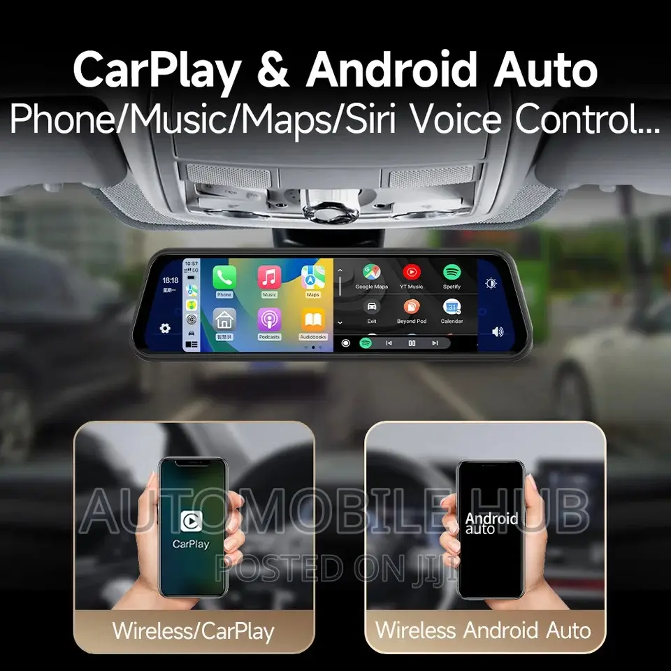 Rear View Mirror Screen With Android Wifi Connection