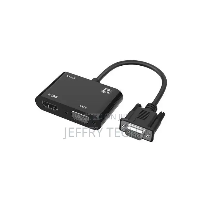5138HV 1080P VGA to HDMI + VGA Adapter With Audio