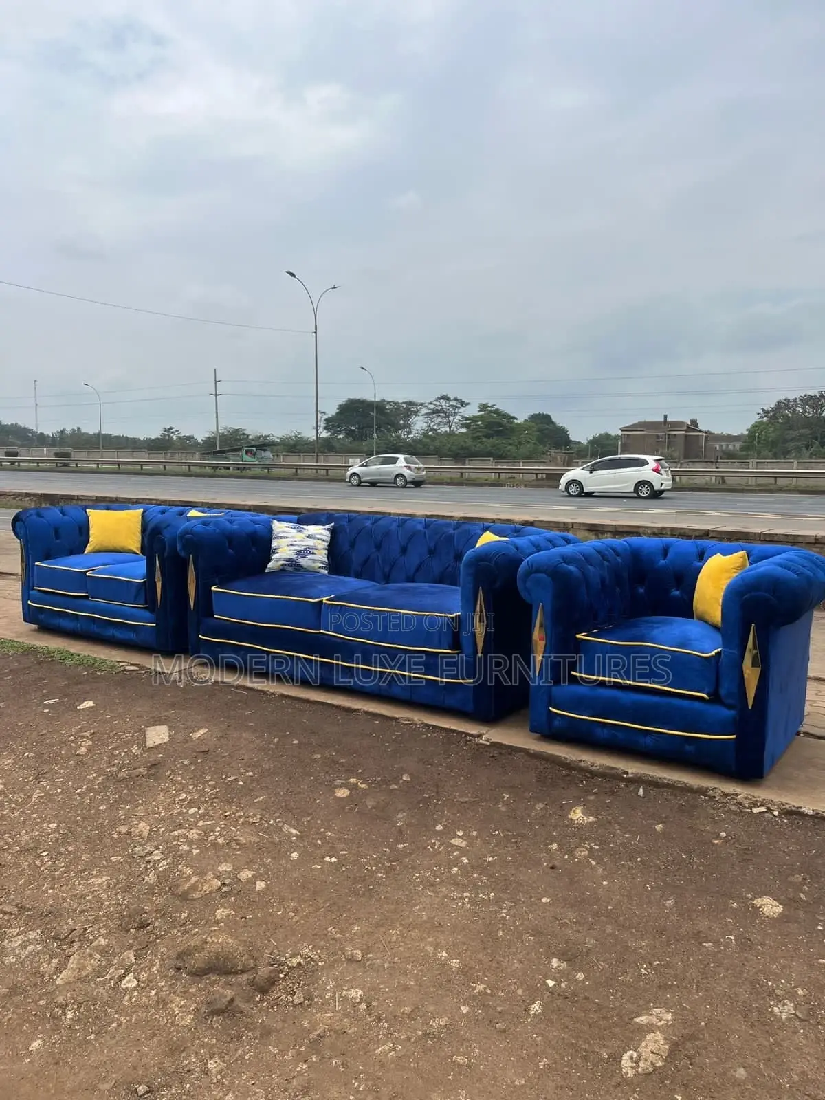 6 Seater Chesterfield Sofa