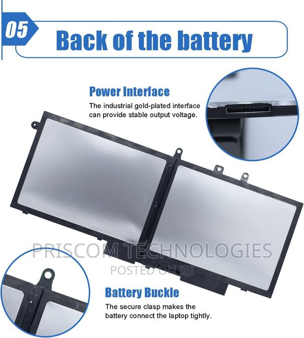 Dell E5480 E5580 E5490 GJKNX 93ftf Gd1jp Dy9nt 5yhr4 Battery - thumbnail 2