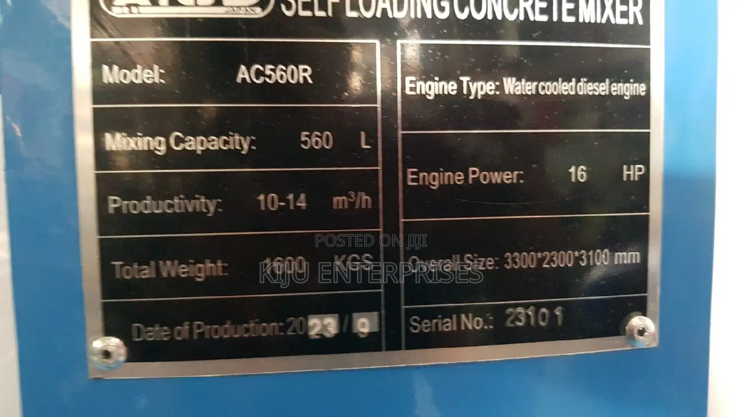 Self Loading Concrete Mixer Aico Brand
