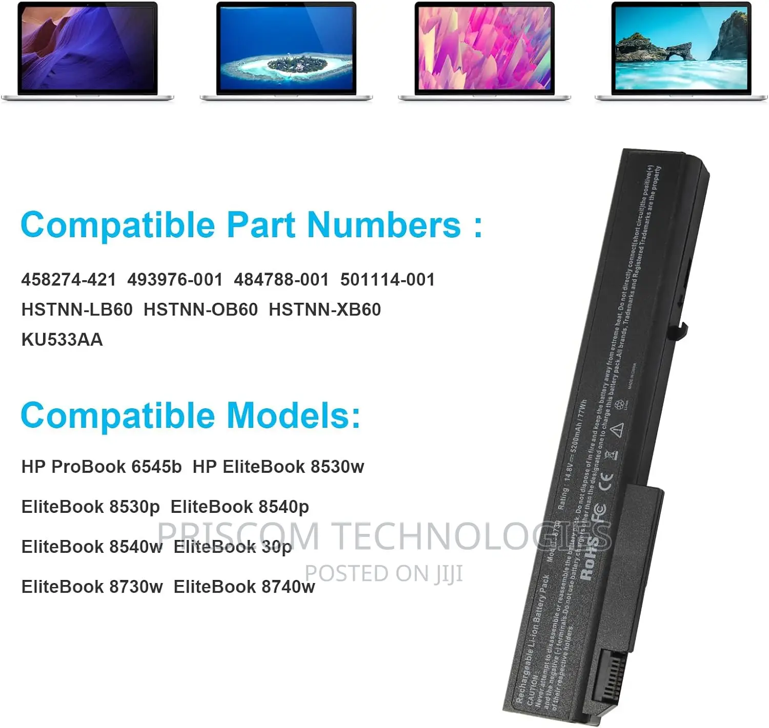 HP Elitebook 8530p 8540p 8730p 8730w 8740w 8530w Battery