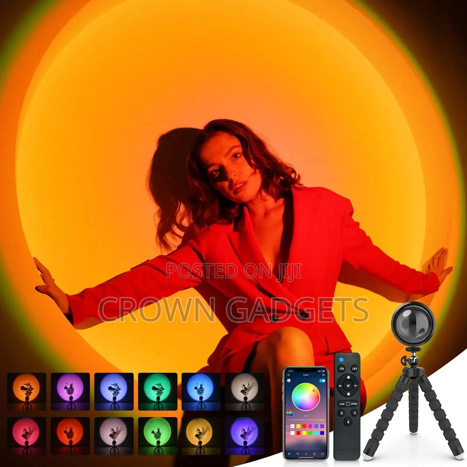 Sunset Table Lamp Rainbow Projection