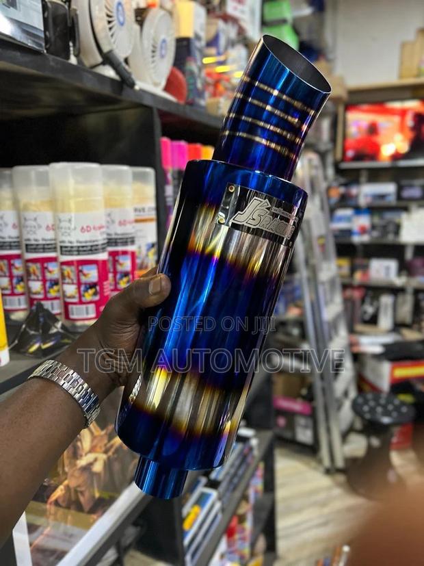 Exhaust Muffler Blue Exhaust Deep Base