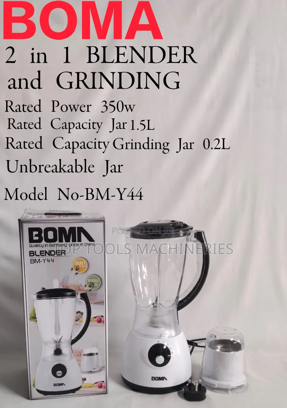 Boma Blender 2 in 1 Model BM806