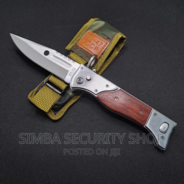 Heavy Duty Foldable Knife AK-47L CCCP Pocket Pen Camping EDC