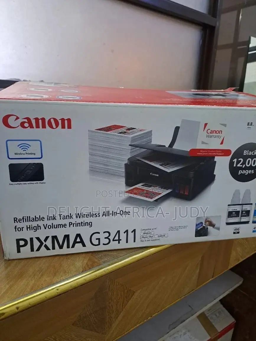 Canon PIXMA G3411 Refillable Ink Tank, Multifunction Printer