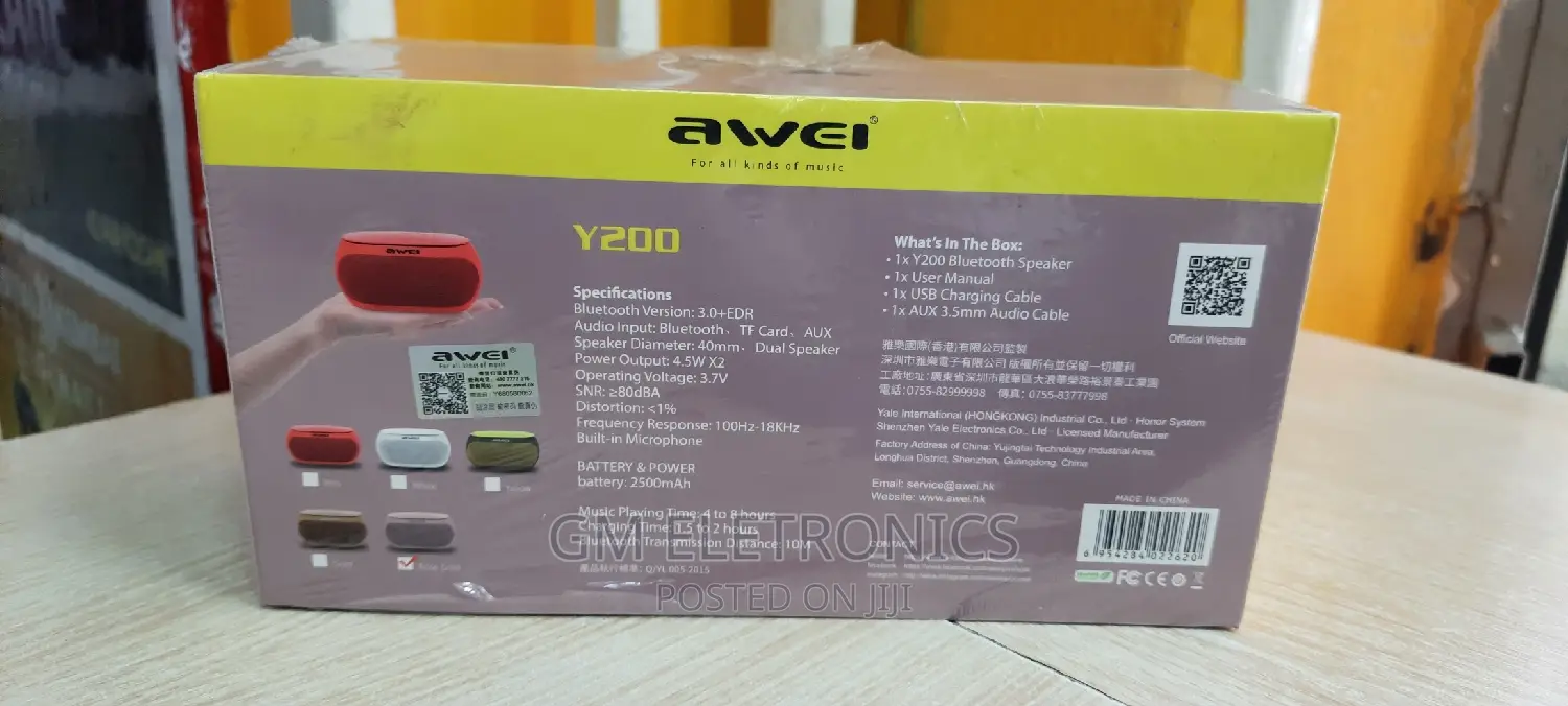 Awei Y200 Bt Speaker [ Rose Gold]