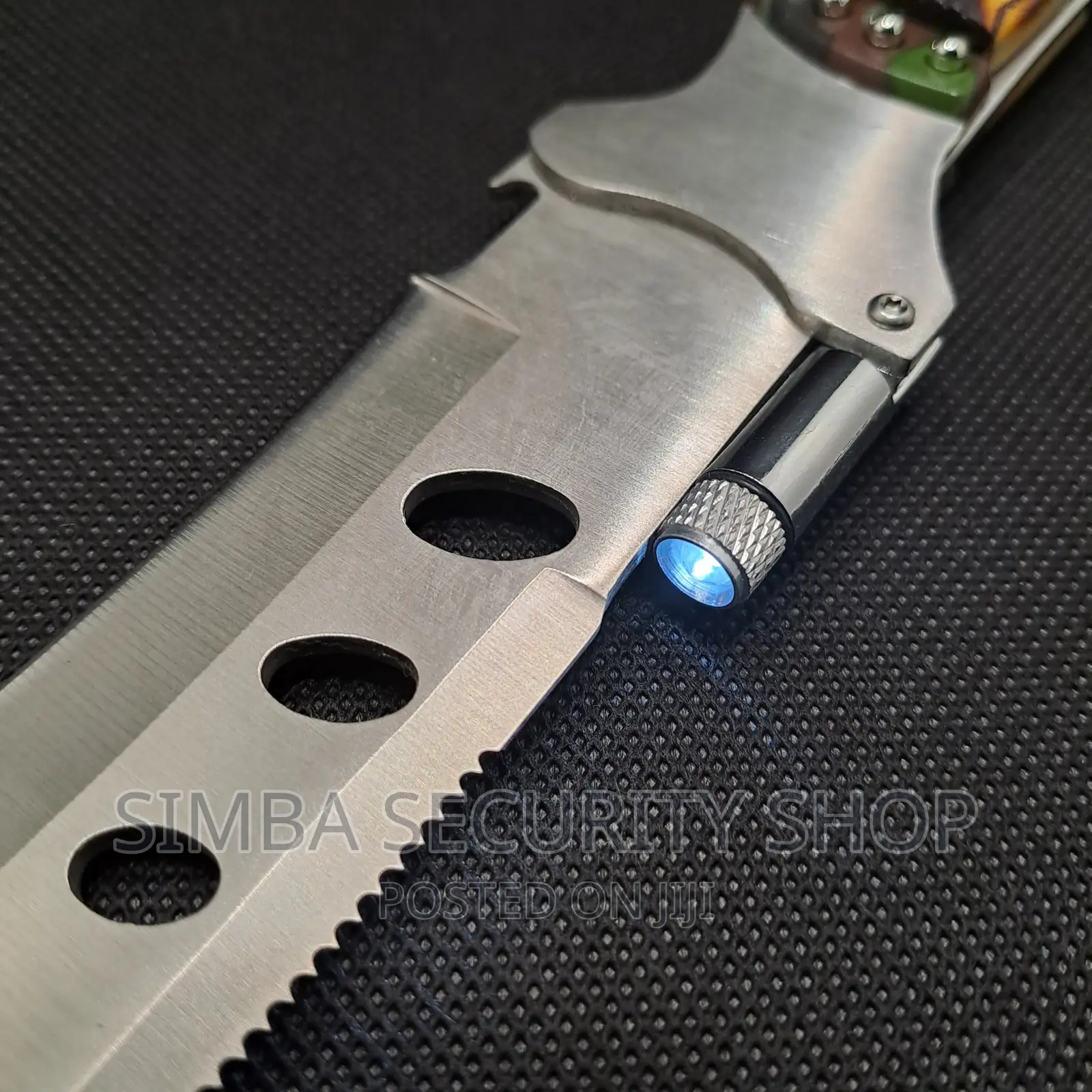 5 In 1 Fixed Blade Knife Compass Torch Bottle Opener Saw