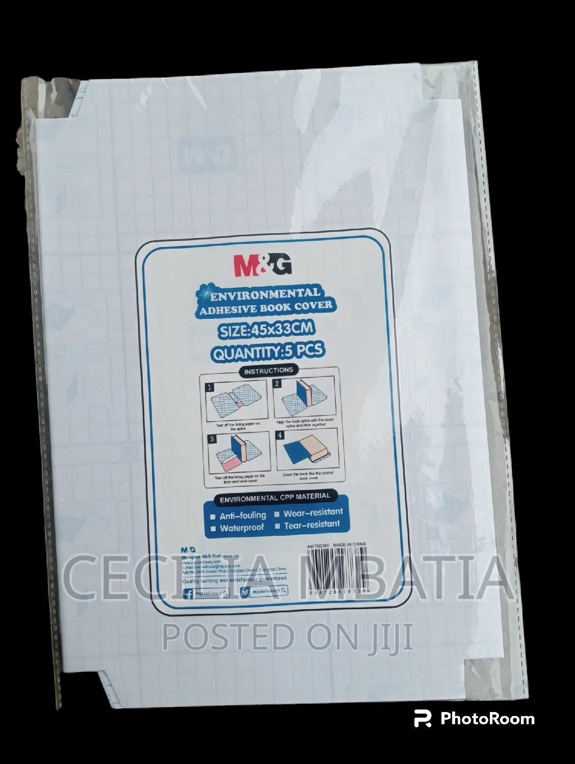 Self Adhesive Transparent Book Cover