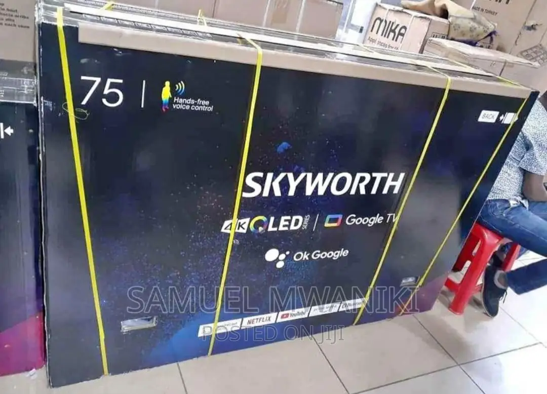 Skyworth 75′′ Uhd Qled Smart Google Tv Netflix Youtube