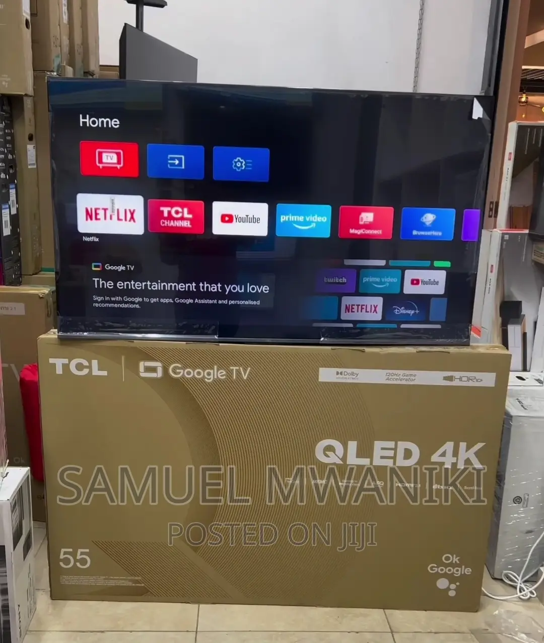 TCL 55" Qled Uhd Google Tv Dolby Vision Dolby Atmos New