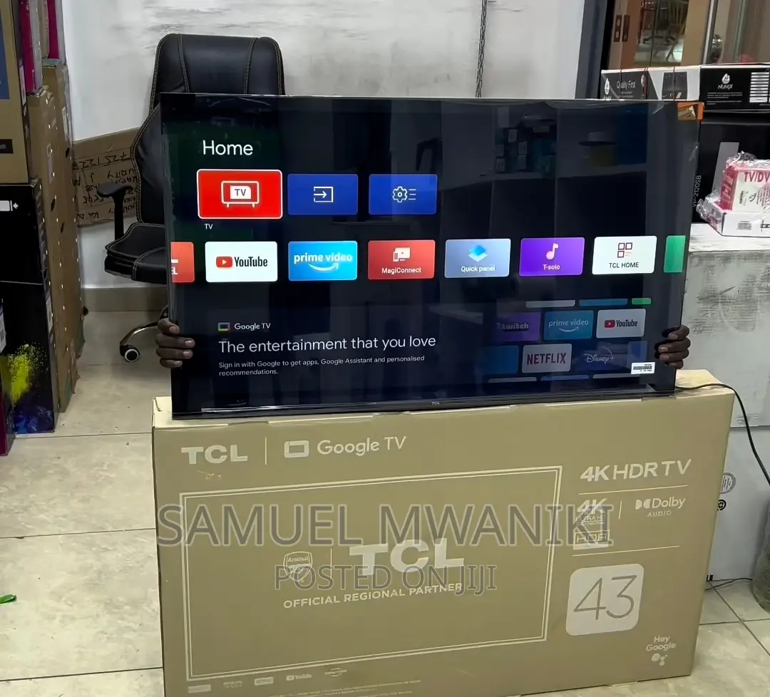 TCL 43” Frameless Uhd Google Tv Voice Control New Model
