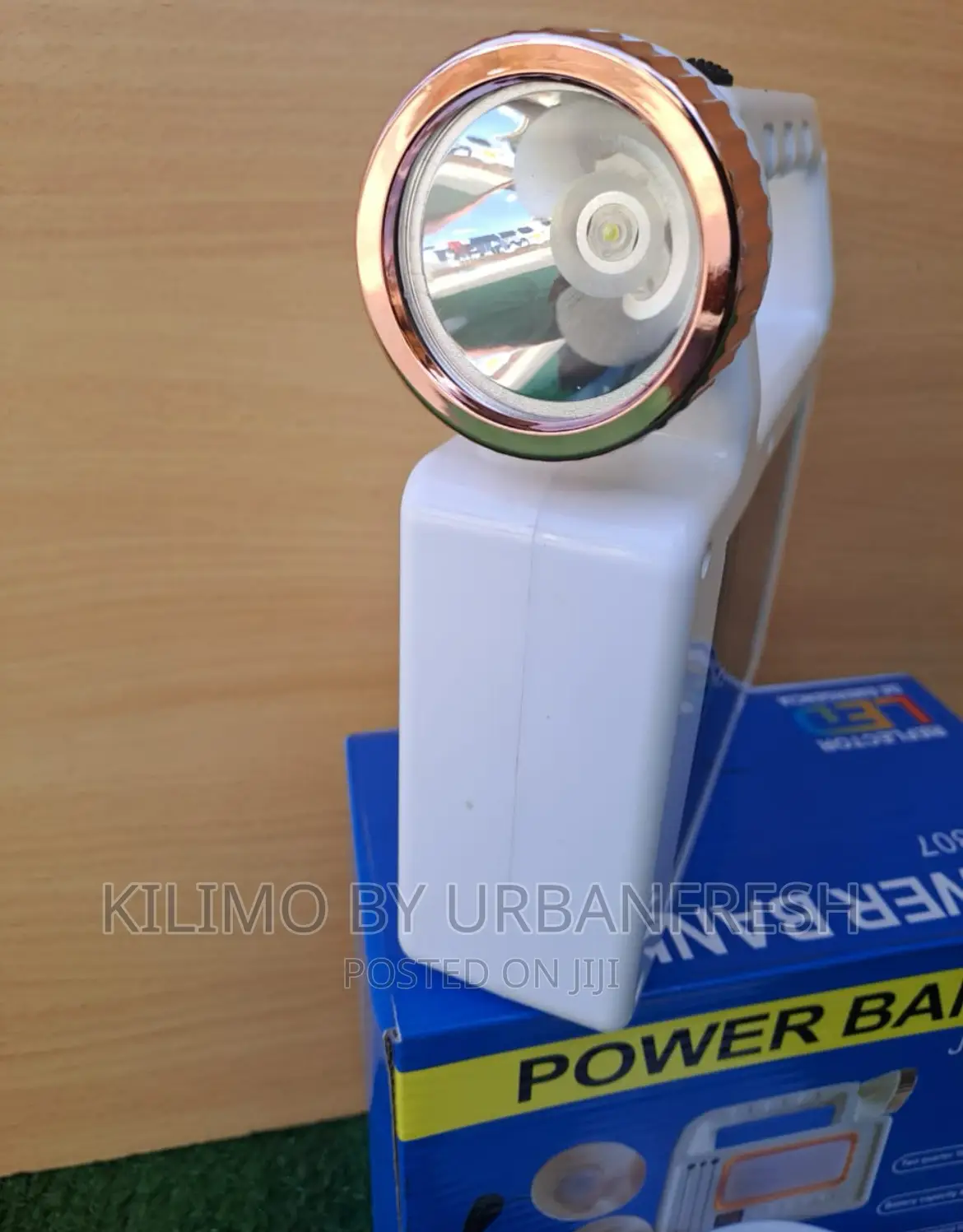 Solar Power Bank With Lamp Bulb.